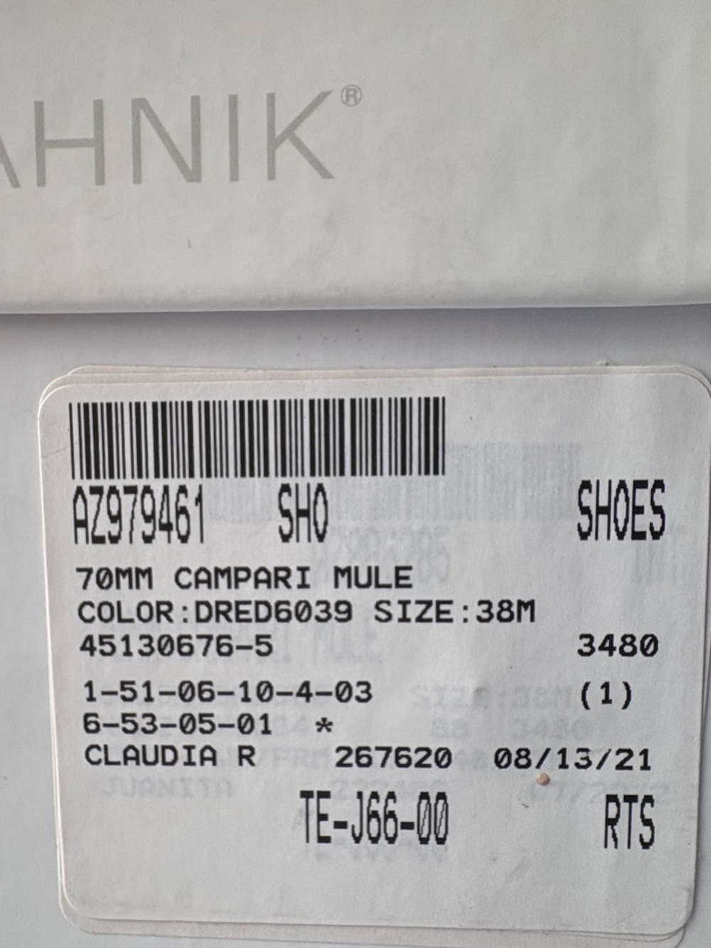 Manolo Blahnik Campari Mule - Picture 5 of 5